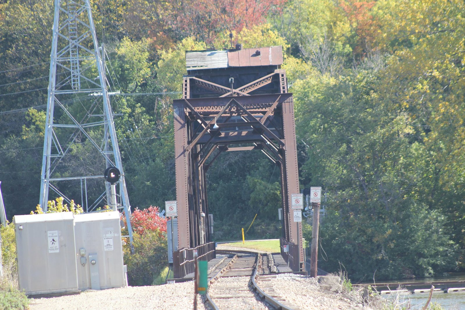 Looking east towards bridge